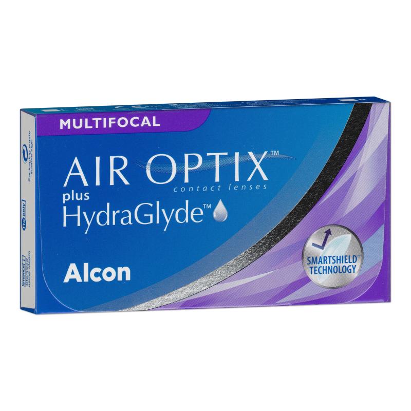 AIR OPTIX plus HydraGlyde Multifocal | 3er-Pack | Addition MED(MAX ADD+2,00)